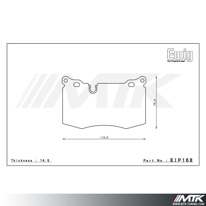 Plaquettes Endless MX72 EIP168 pour MINI John Cooper Works